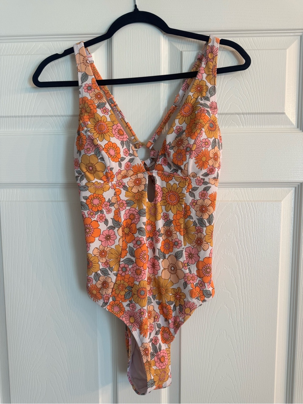 Floral Orange Pink Women’s One-Piece Swimsuit